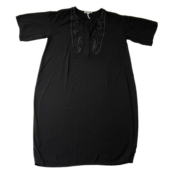 World Market Short Sleeve Embroidered Popover Knee Length Dress Size Small - Picture 1 of 8